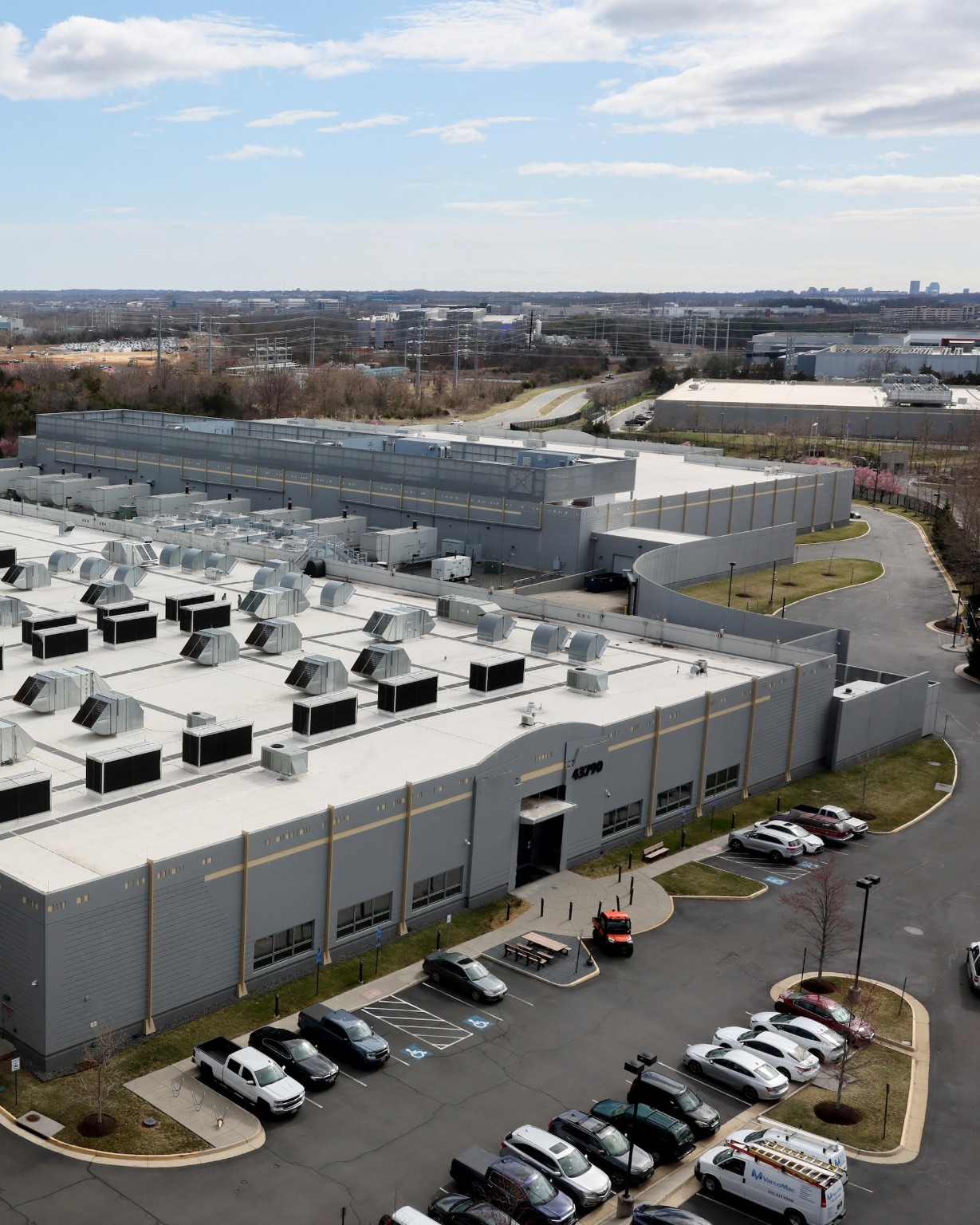 A large data center campus in Northern Virginia